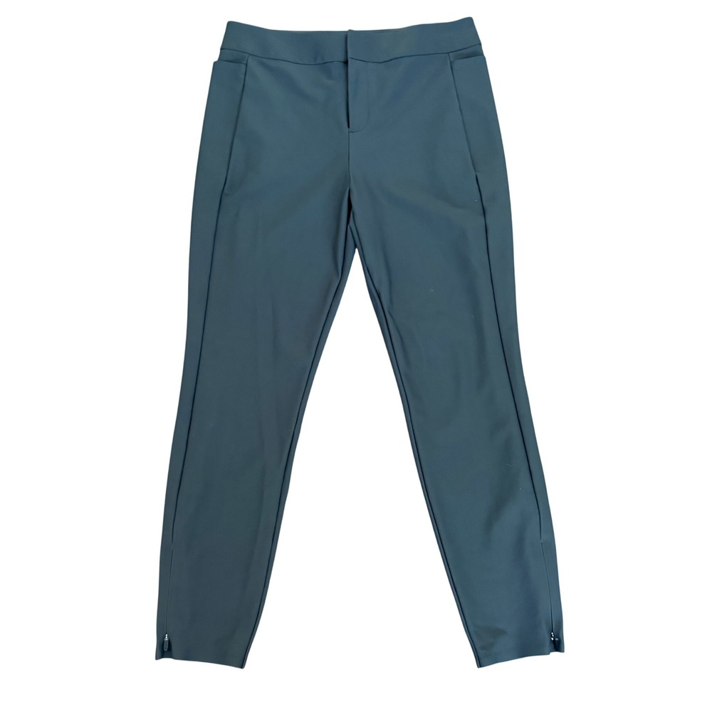 Athleta Stellar Tight Legging Pants Charcoal Gray Size 10 Zip Hem Skinny Pants